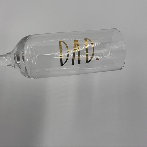 Rae Dunn DAD Pregnancy Announcement Stemmed Champagne Flute Glass Surprise - Picture 6 of 12